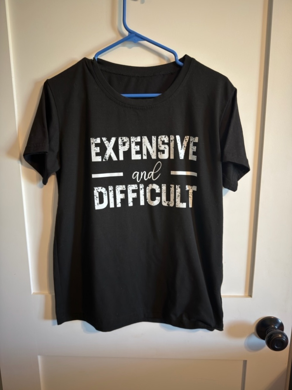 Black Graphic Tee - "Expensive and Difficult"